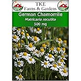 TKE Farms &amp; Gardens - German Chamomile Seeds for Planting - 5000+ Non-GMO, Heirloom Seeds, 500 mg, Medicinal Herb for Tea, Aromatic &amp; Ideal for Indoor/Outdoor Growing
