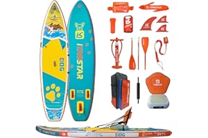 iTAOSTAR Pets 8'×29" / 11'×35" / 11'6"×34" Inflatable Paddle Board, One-Stop Premium SUP Accessories, Extra Wide Paddle Board for More Balance, Tailored Fins for More Fun