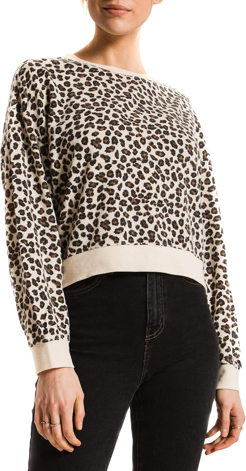 z supply leopard sweatshirt