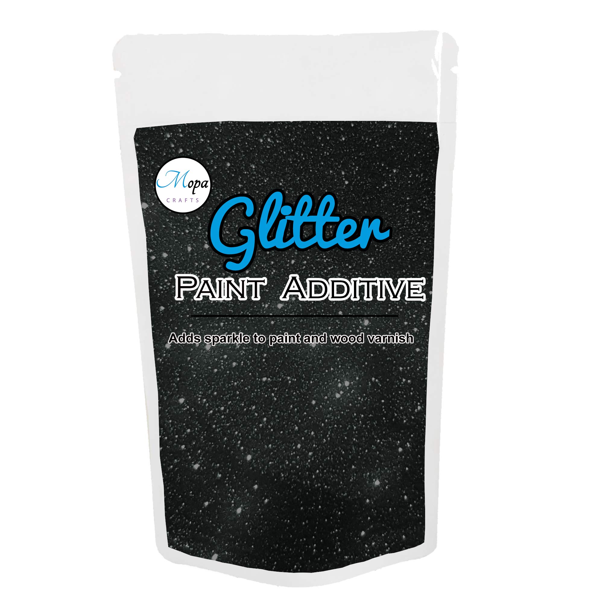 Mopa Crafts Black Night Sky Glitter Paint Crystal Additive 100g for Emulsion Paint - for use with Interior/Exterior Wall, Ceiling, Wood, Metal, Varnish, Dead Flat, Matt, Soft Sheen or Silk Paints