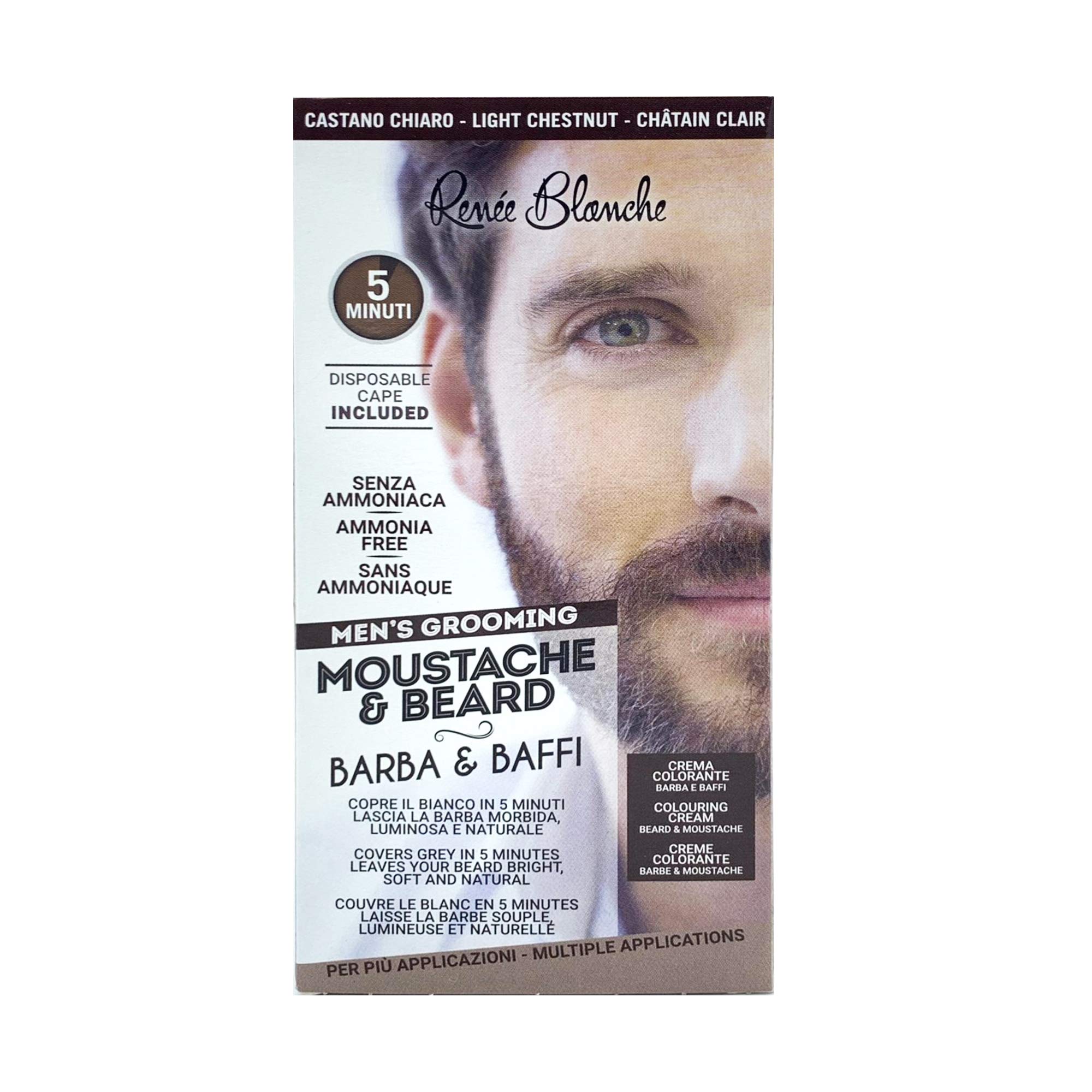 Renée Blanche Men's Grooming Beard and Moustache Colouring, Light Brown