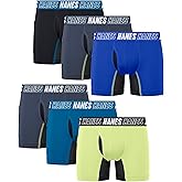 Hanes boys Moves Underwear, Anti-chafe Boxer Briefs for Boys, 6-pack