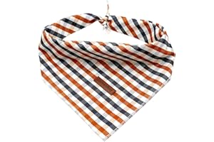 Lionheart glory Fall Dog Bandana 1 Pack Washable Soft Dog Scarf, Square Adjustable Boy Dog Bandanas for Medium Large Dogs
