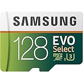SAMSUNG (MB-ME128GA/AM) 128GB 100MB/s (U3) MicroSDXC EVO Select Memory Card with Full-Size Adapter