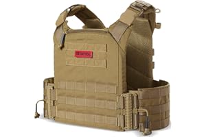 1TG TACTICAL 1TG Quick Release MOLLE Vest for Men Breathable and Adjustbale Vest, One Size Fully Adjustable