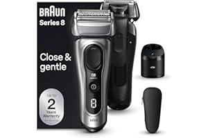 Braun Series 8 8567cc Electric Razor for Men, 4+1 Shaving Elements & Precision Long Hair Trimmer, 5in1 SmartCare Center, Close & Gentle Even on Dense Beards, Wet & Dry Electric Razor, 60min Runtime