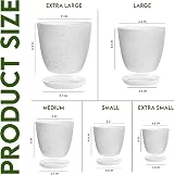 Utopia Home Spotty Grey Plastic Planters 5 Pack Multisize for Plants view 2