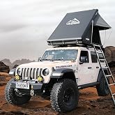 WildFinder Rooftop Tent, Hard Shell Roof Top Tent for Jeep SUV Truck Van | Aluminum Pop Up Roof Tent with LED Light Strip, Camping Car Roof Tent for 2-3 Person, Hardshell Rooftop Tent