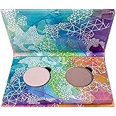 Honeybee Gardens Mini Skinny Duo Eye Shadow Compact in Canterbury and Porcelain, Longlasting, Refillable & Customizable, Vegan, 26mm Pans