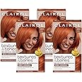 Clairol Textures & Tones Permanent Hair Dye, 8RO Sunset Copper Hair Color, Pack of 4