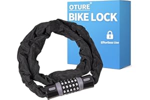 Oture Bike Lock Heavy Duty 5-Digit Resettable Anti-Theft Bicycle Chain Lock 47inch/120cm Length Keyless Bicycle Lock High Sec