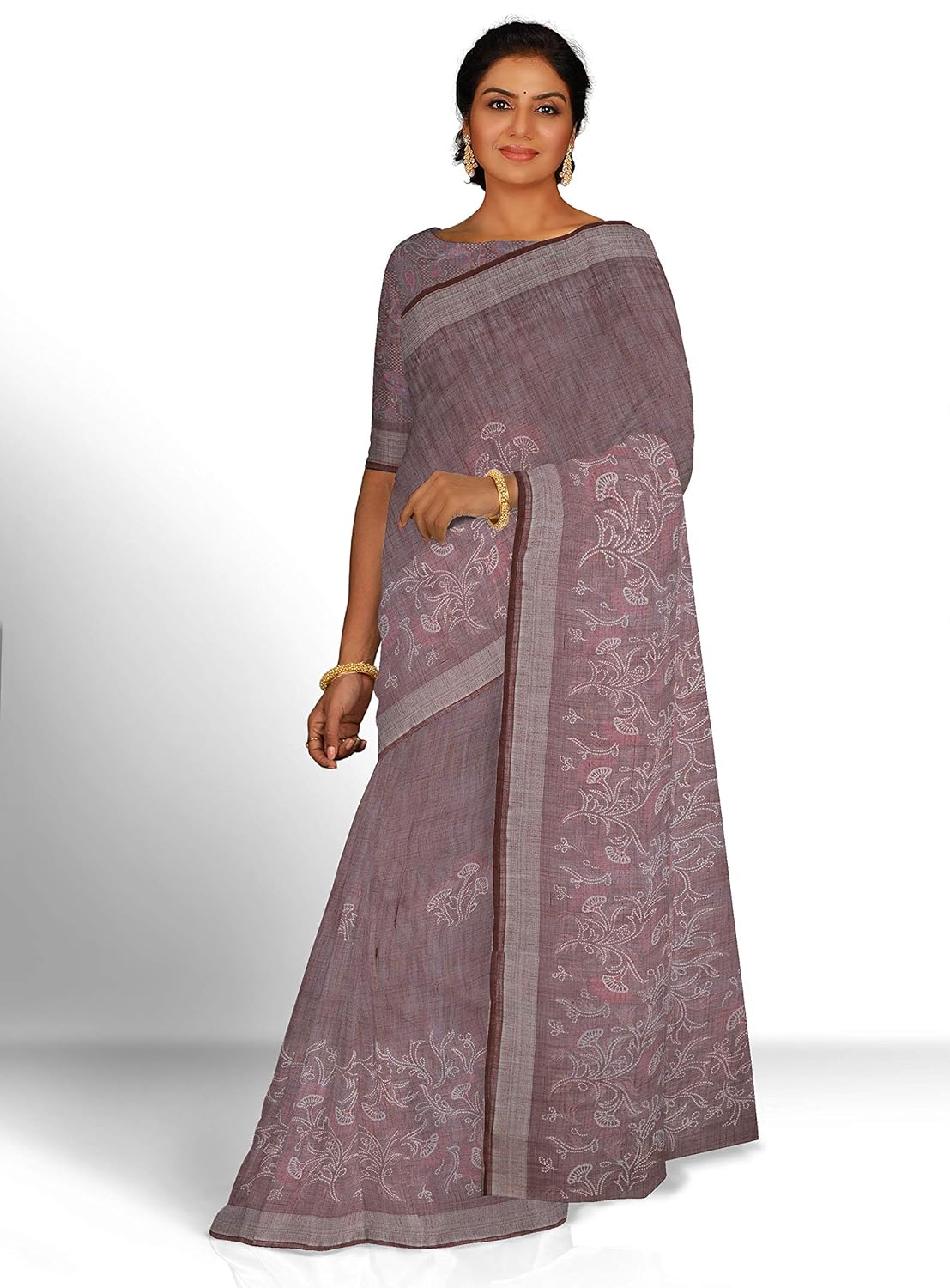 Buy Klm Fashion Mall Saree With Attractive Voilet Colour Saree