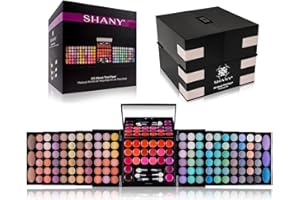 SHANY All About That Face Makeup Kit - All in one Beginner Makeup Set - Eye Shadows, Lip Colors, Face Makeup, Cosmetics applicators & More.