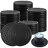 36 Pack Silicone Coasters for Drinks Nonslip Silicone Drink Coasters Cold Hot Heat Resistant for Table Tabletop Coffee Bar (Black)