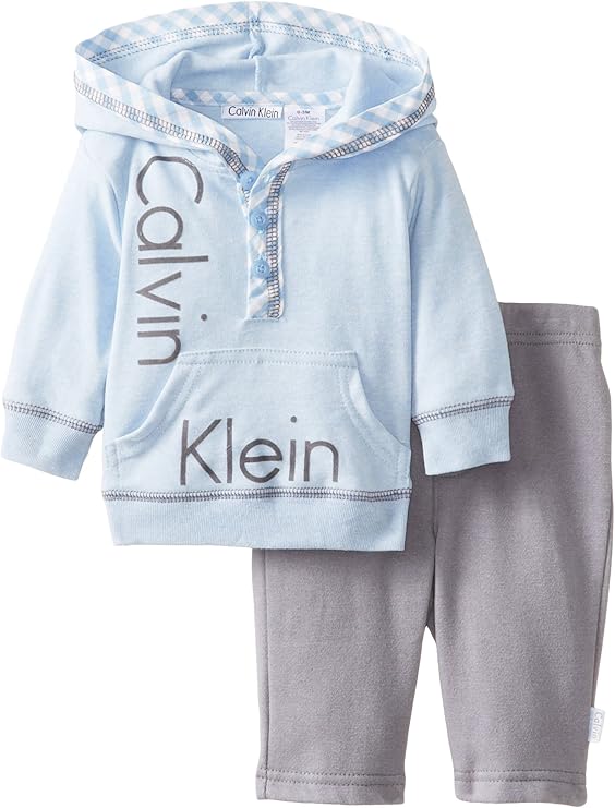 Calvin Klein BabyBoys Newborn Hoddy with Footed Pants