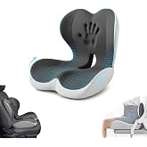 Ergonomic Seat Cushion with Memory Foam &amp; Lumbar Support &ndash; Orthopedic Cushion for Car, Truck &amp; Office Chairs, Non-Slip Pad for Daily Comfort