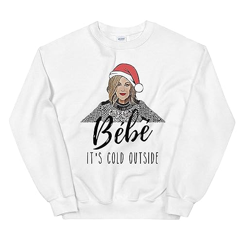 Amazon Com Bebe It S Cold Outside Sweatshirt Moiira Rose Bebe It S Cold Outside Shirt Ugly Christmas Sweater David Rose Shirt Holiday Shirt Schitt Creek Christmas Shirt Handmade