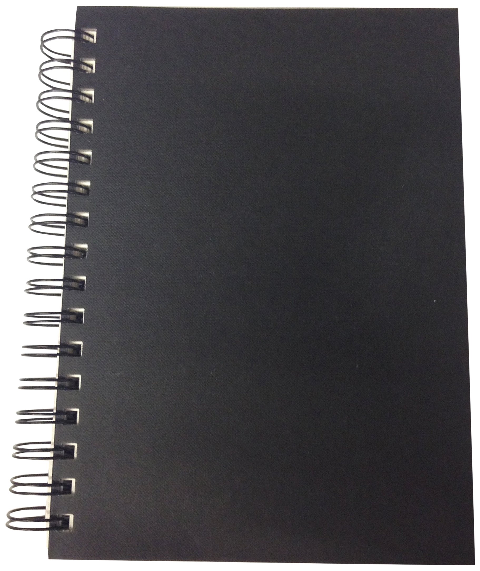 Clairefontaine - Ref 134256C - Goldline Wirebound Pad (64 Ivory Sheets) - A5 Size, 140gsm Paper, Portrait Layout - Black Cover - Suitable for Dry Techniques