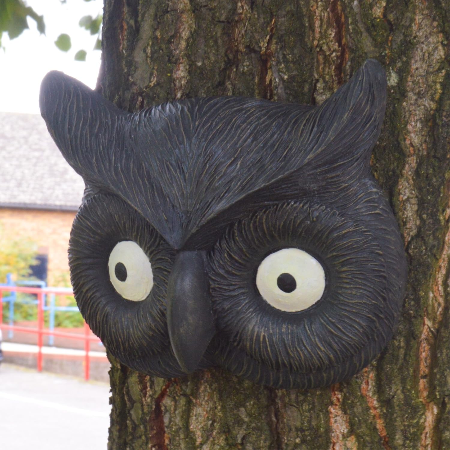 Owl Tree Face Tawny Barn Owl Hanging Garden Decoration Ornament