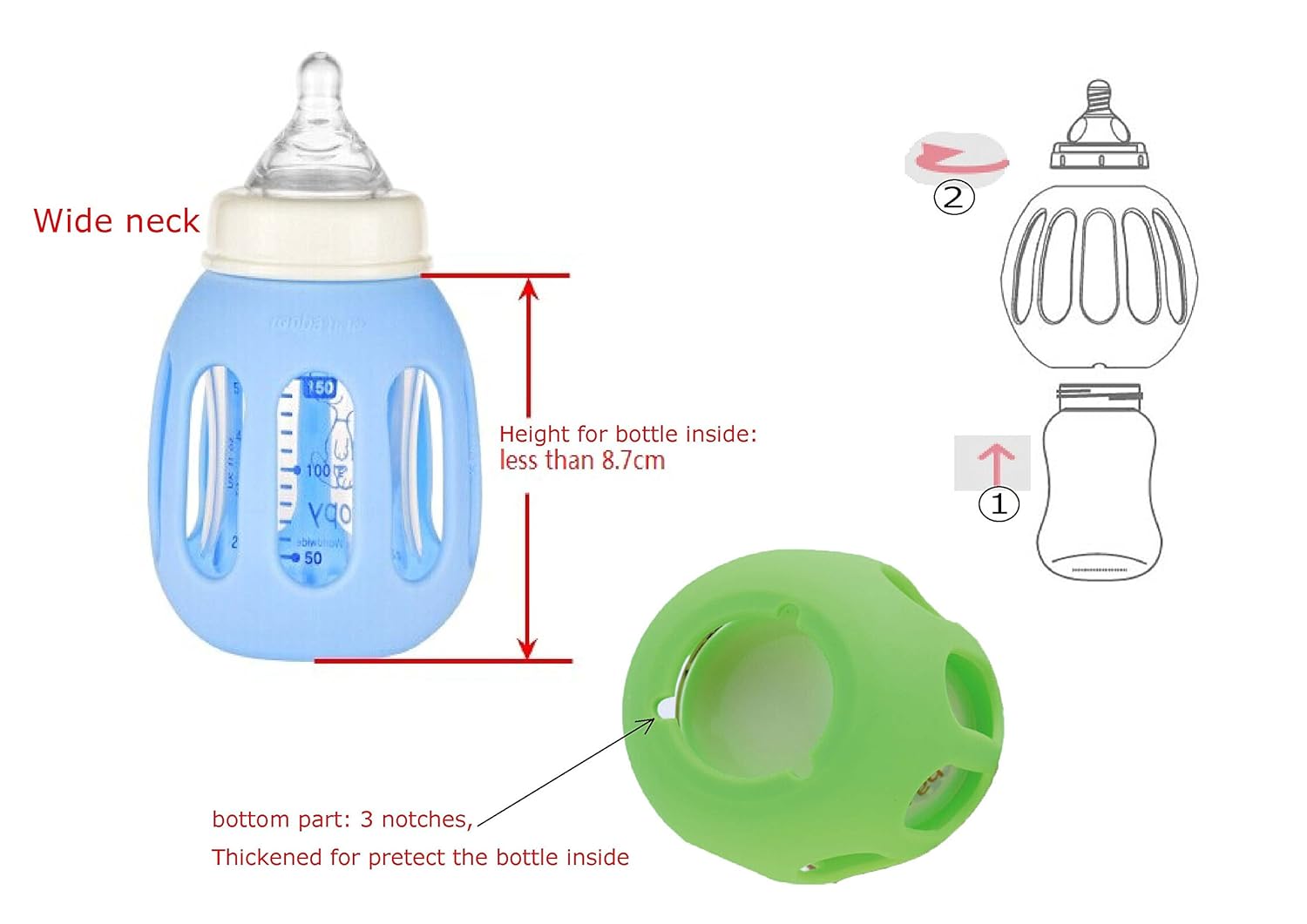 激安ブランド Organic Baby Toy ベビーセルフドリンクホルダー オーガニック 壊れにくい 赤ちゃんの授乳用ボトルプロテクター サイズ M ピンク ブルー グリーン オレンジ ピンク B015fn7uuy 正規激安 Www Autoshifts Com