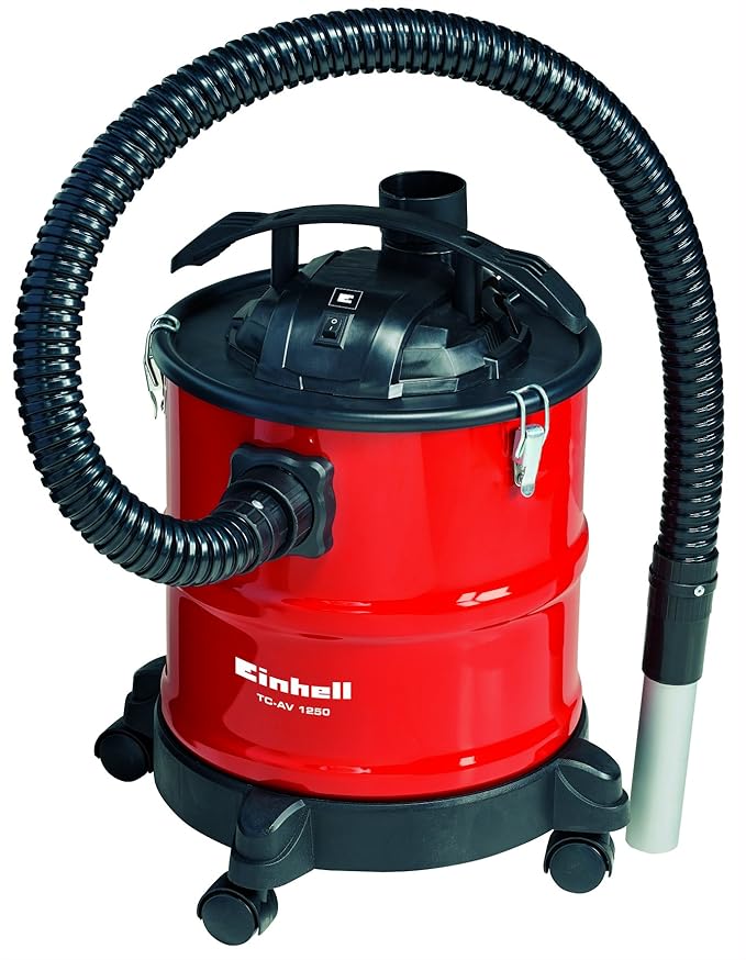 Einhell Aschesauger TC-AV 1250 (1250 W, metallverstärkter Saugschlauch, Aluminium Saugrohr, Filterkartusche, Schnellverschlüs