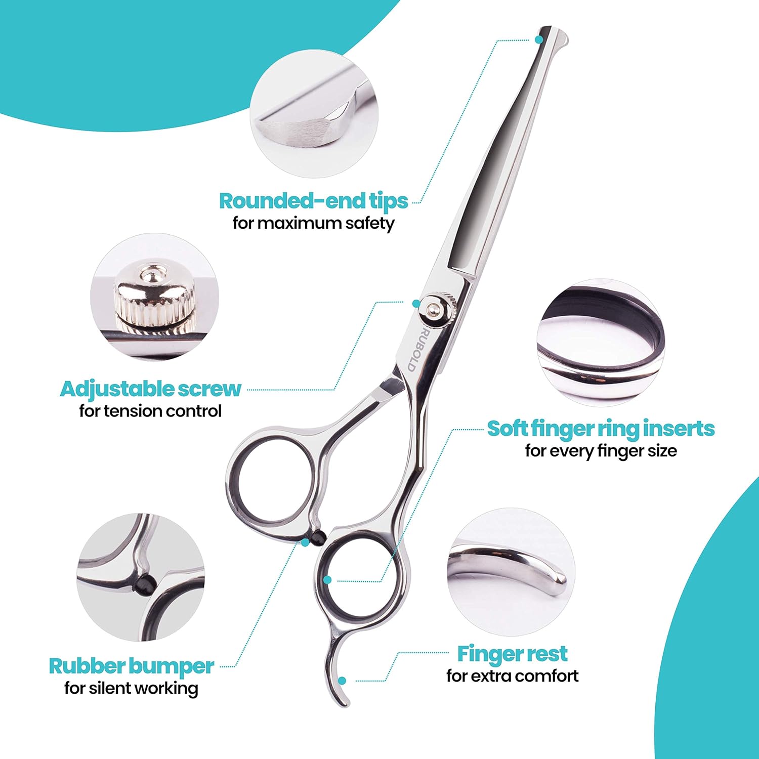 rubold professional dog grooming scissors set