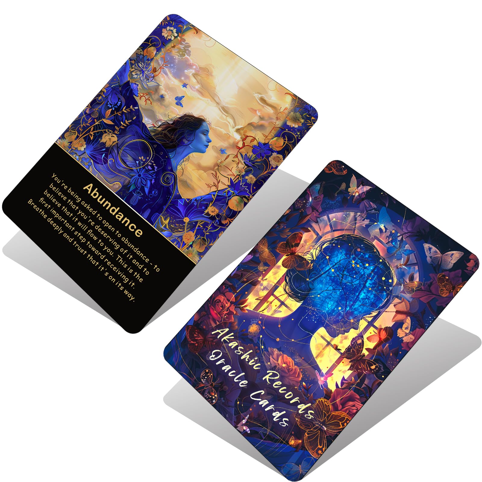Akashic Oracle Cards, 75 Energy Healing Oracle Cards for Beginners, Advanced Readers, Reveal Soul Purpose, Clear Karmic Blocks, Spiritual Guidance Tarot Alternative