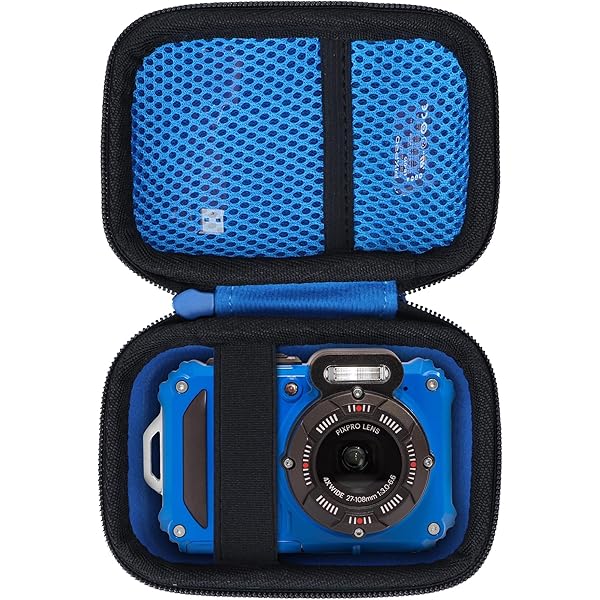 Canboc Carrying Case For KODAK PIXPRO WPZ2 Rugged Waterproof Digital Camera Underwater Photography Camera Bag Zipper Mesh Pocket Fits Usb