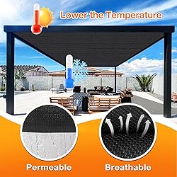 Artpuch Outdoor Pergola Shade Cover 8x14 FT Sun
