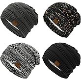 Durio Womens Knit Beanie Winter Thick Solid Fleece Lined Beanie Hats for Women Men Unisex Warm Skiing Beanies