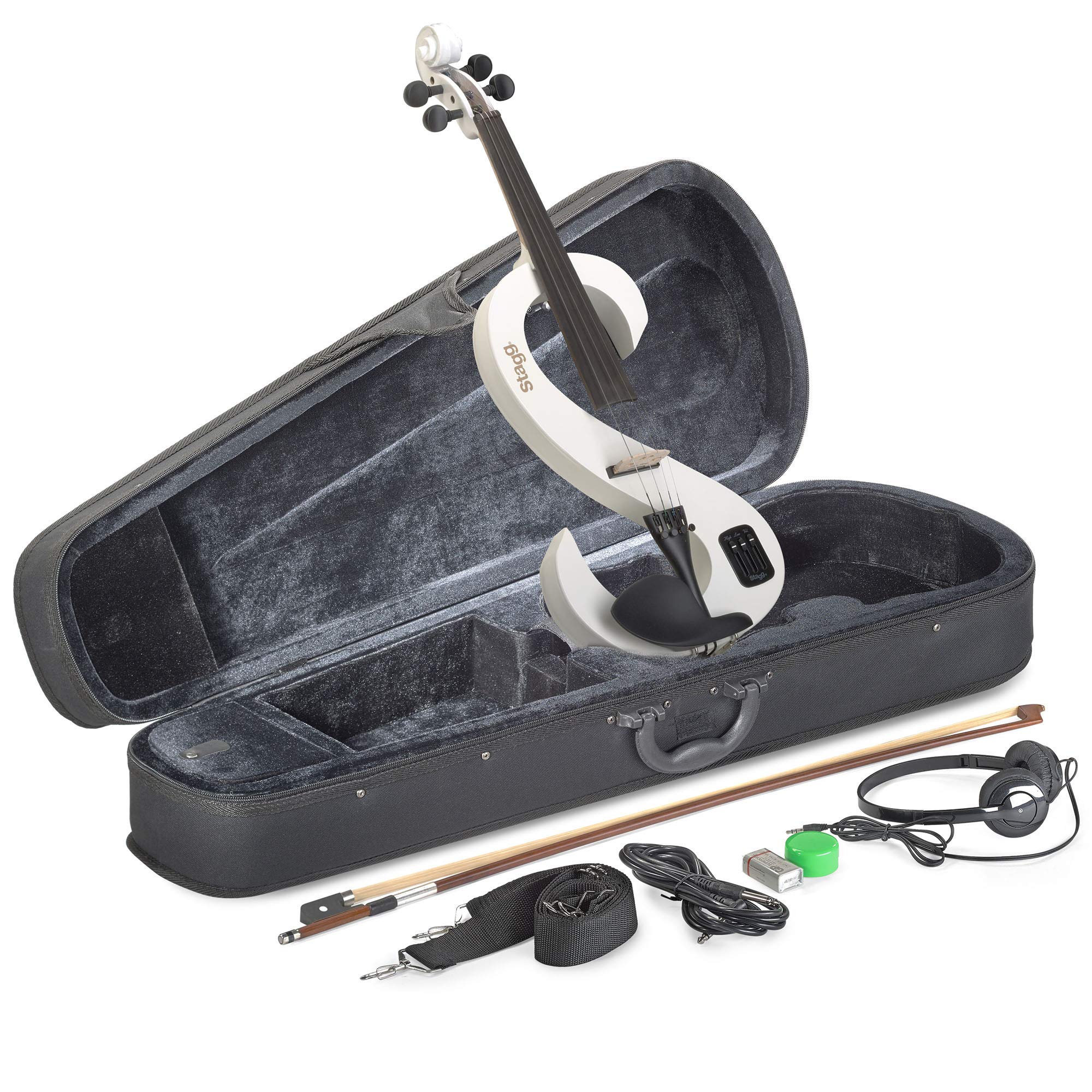 Stagg EVN 4/4 WH Electric Violin Outfit - White