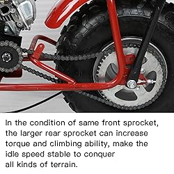 YOXUFA 60 Tooth Sprocket with 420 Chain 90 Links