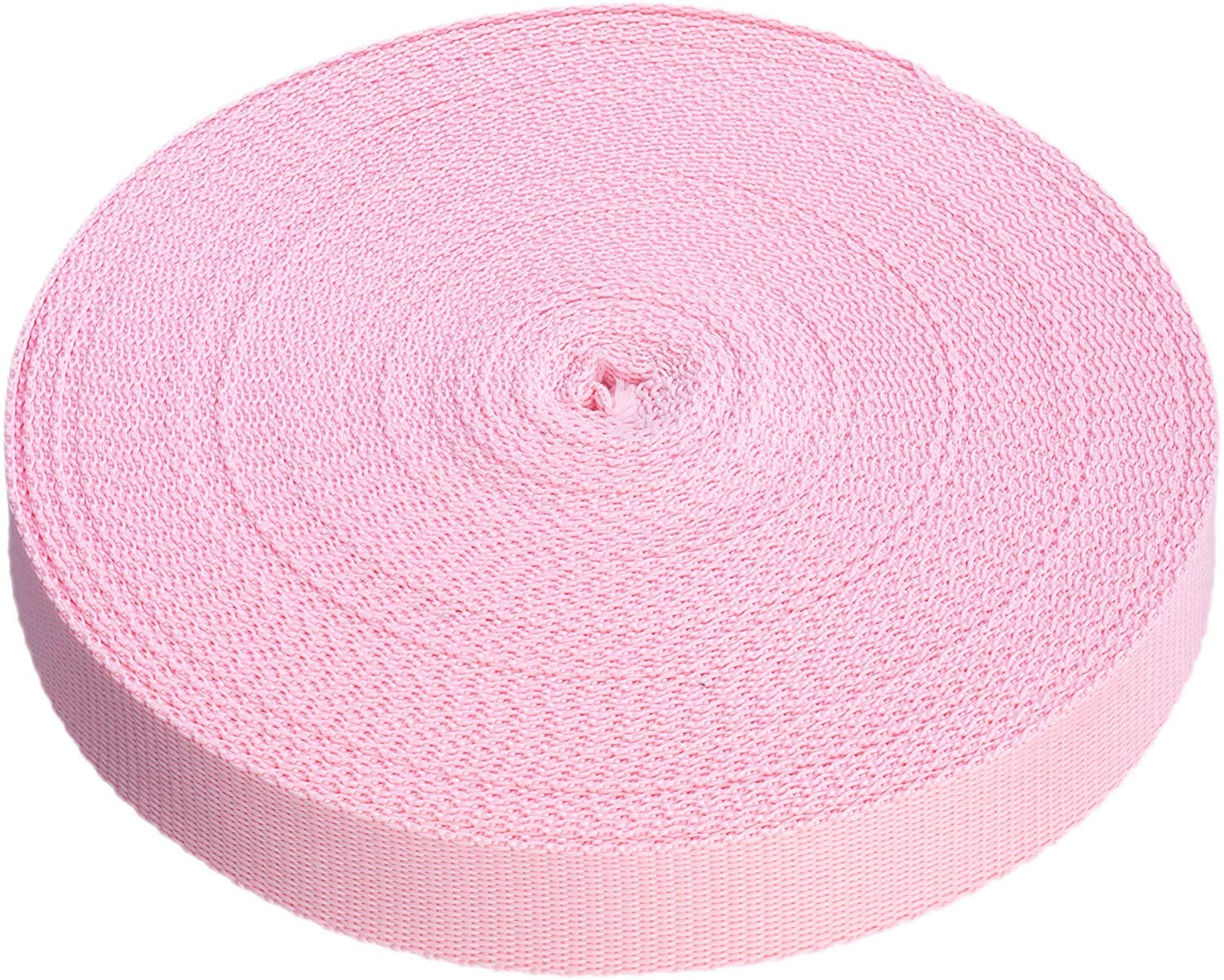Direct Manufacturing 25mm x 50m Webbing Roll Polypropylene for DIY, Straps, Harnesses, Lashing and more | 970lb / 440kg breaking strain | Made in UK (Pink)