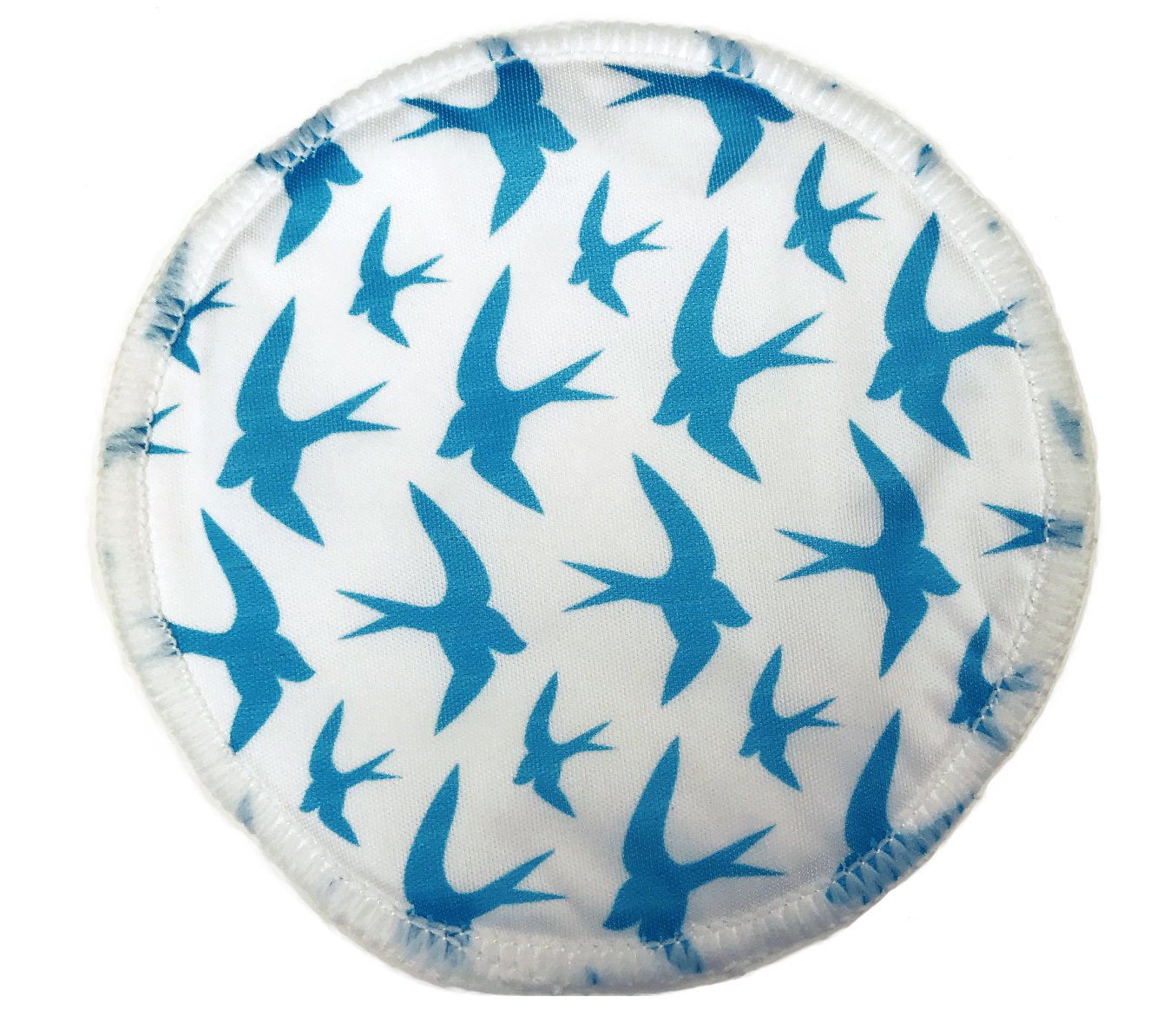 Ana Wiz Washable Natural Bamboo Breast Pads (Pack of 6, Blue)