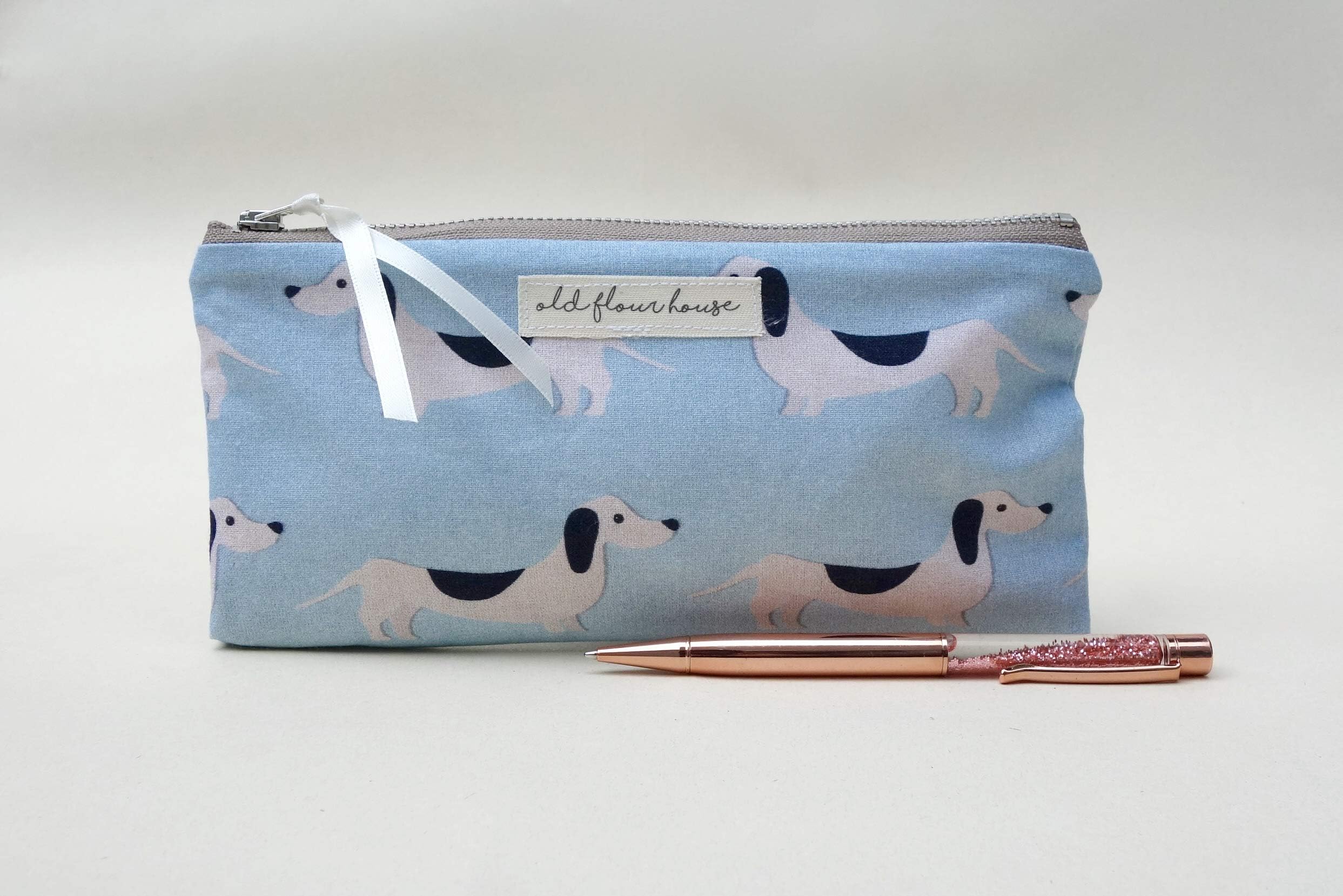 Dachshund Sausage Dog Pencil Case, Old Flour House
