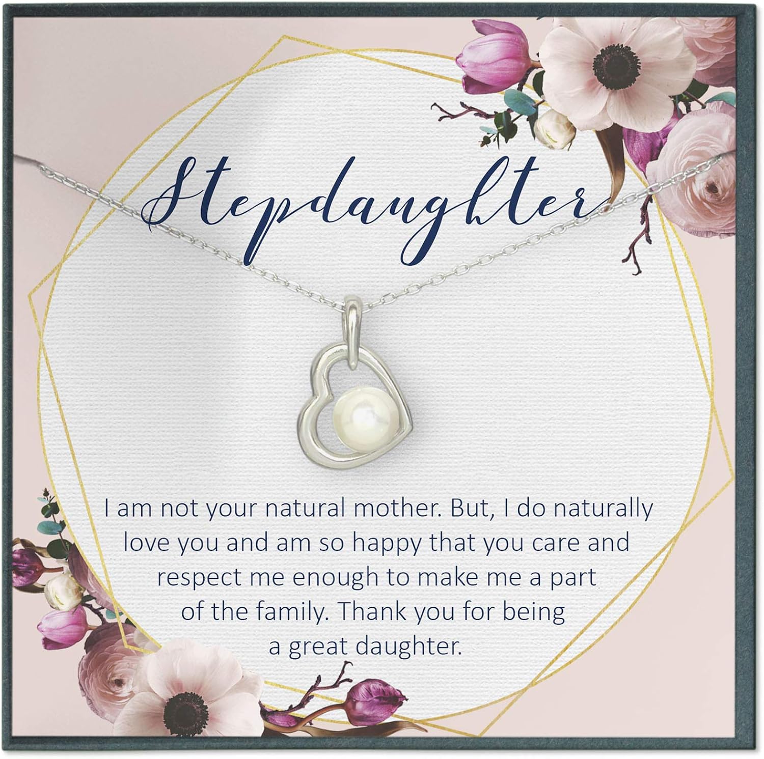 necklace for step daughter at wedding