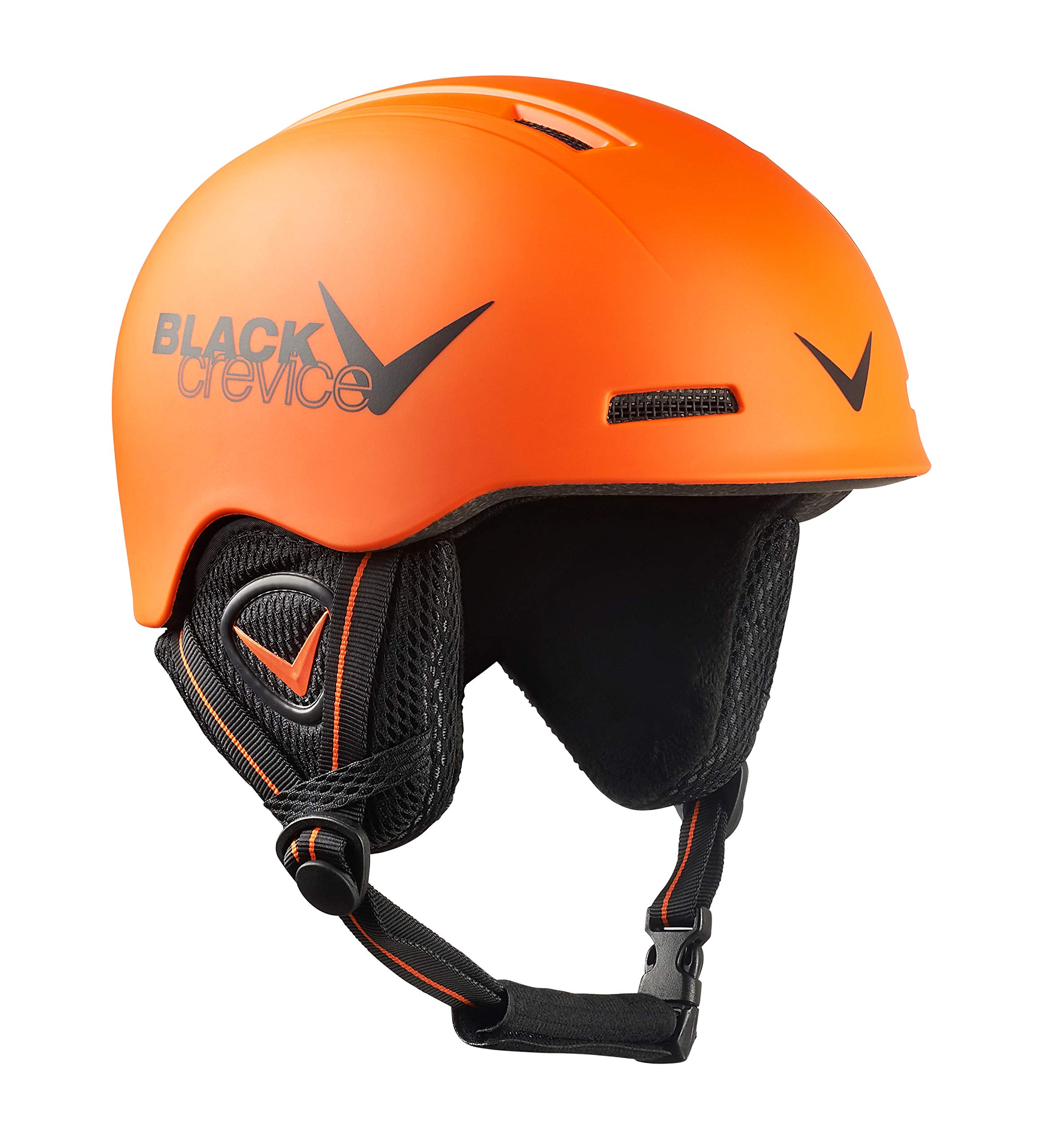 Black Crevice Stubai BCR143819 Children's Ski Helmet (Orange/Black, 52-54 cm)
