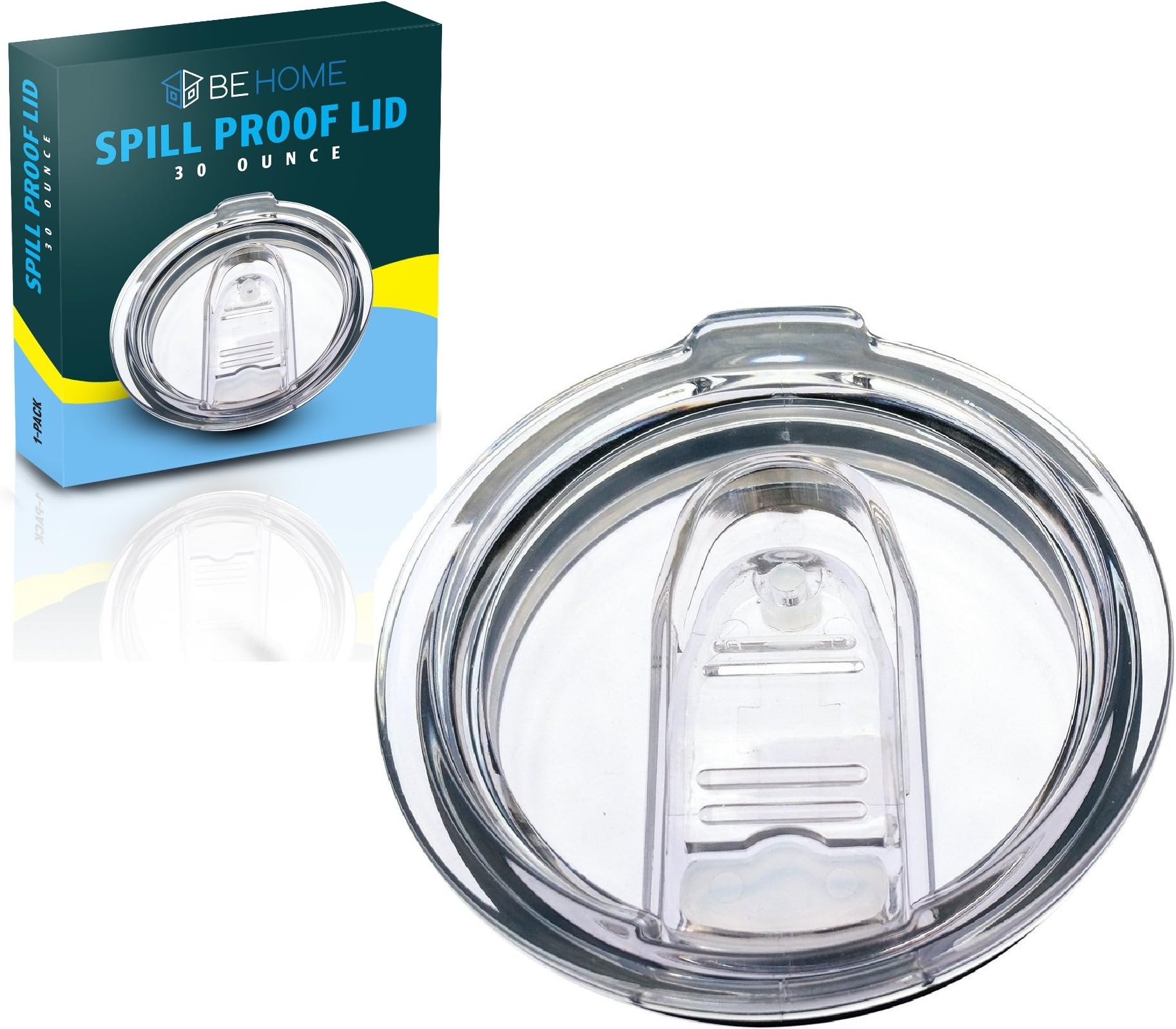 30 oz Spill Proof Lid for Yeti/Ozark RTIC and other 30 oz stainless steel tumblers - 100% Spill and Leak Proof Slide Sliding Slider Resistant (not flip lid)