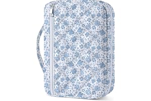 PINK DINO Bible Cover Case for Women, Quilted Bible Cover Bag with Handle for Girls, Bible Carrying Case Study Supplies Accessories for Women