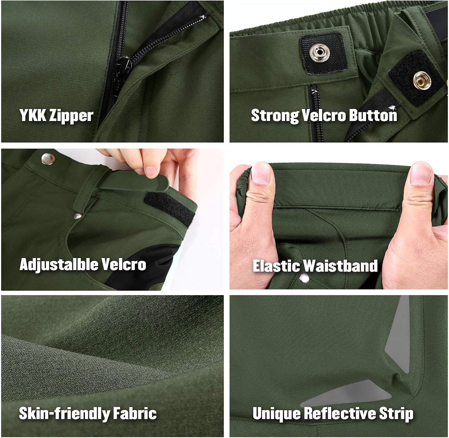 XKTTAC Men's Outdoor Quick Dry Lightweight Stretchy Shorts for Hiking, Tactical, Camping, Travel with 6 Pockets : Clothing