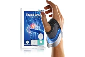 FITOMO CMC Thumb Brace with Shape-memory Restriction Splint for Osteoarthritis, CMC Joint Thumb Arthritis Brace Stabilizer for Basal Thumb Arthritis Pain Relief and Support, Medium, Right Hand, 1 Pack