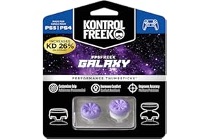 KontrolFreek FPS Freek Galaxy Purple for PlayStation 4 (PS4) and PlayStation 5 (PS5) | Performance Thumbsticks | 1 High-Rise, 1 Mid-Rise | Purple