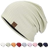 Slouchy Beanie for Men Women Soft Lightweight Running Beanie Hat Chemo Cap Skull Cap