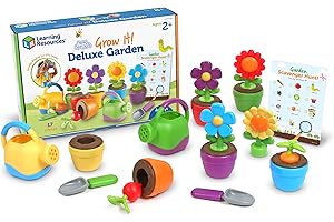 Learning Resources Grow It Deluxe Garden - 17 Pieces, Ages 2+ Toddler Learning Toy, Spring and Easter Toys for Kids, Easter B