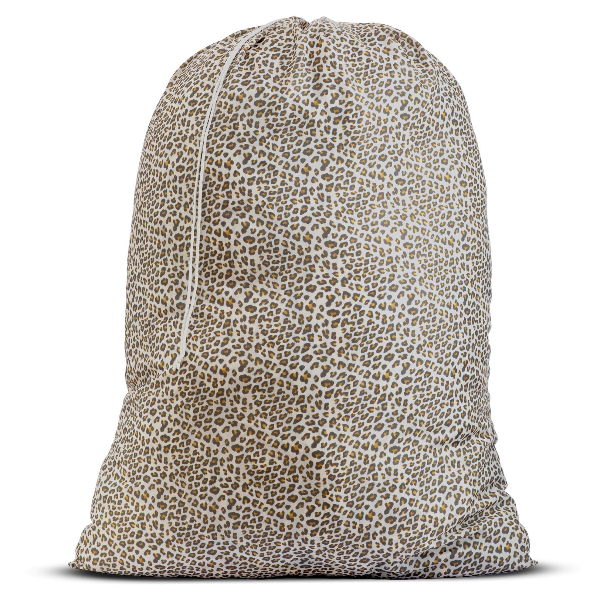 Photo 1 of Handy Laundry Nylon Bag - Locking Drawstring Closure, Machine Washable, These Large Bags Will Fit a Laundry Basket and Strong Enough to Carry up to Two Loads of Clothes. (Leopard | 30" x 40")