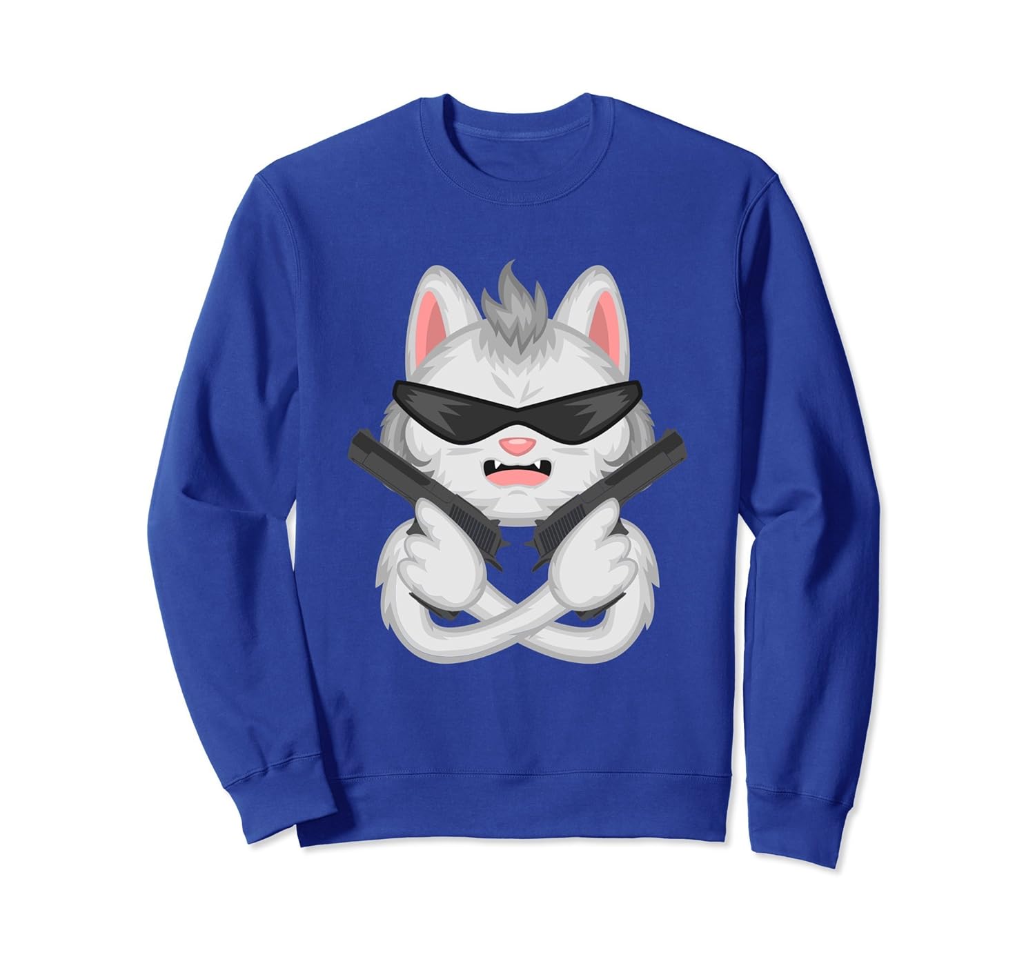 Sunglasses Cool Cat Gunning For Kitties Sweatshirt-anz