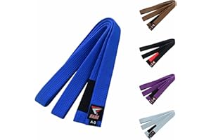 Fadi Sports Brazilian Jiu Jitsu Belt BJJ Belt for Men & Women with Ranking Stripe Sleeve for Gi Training & Competition