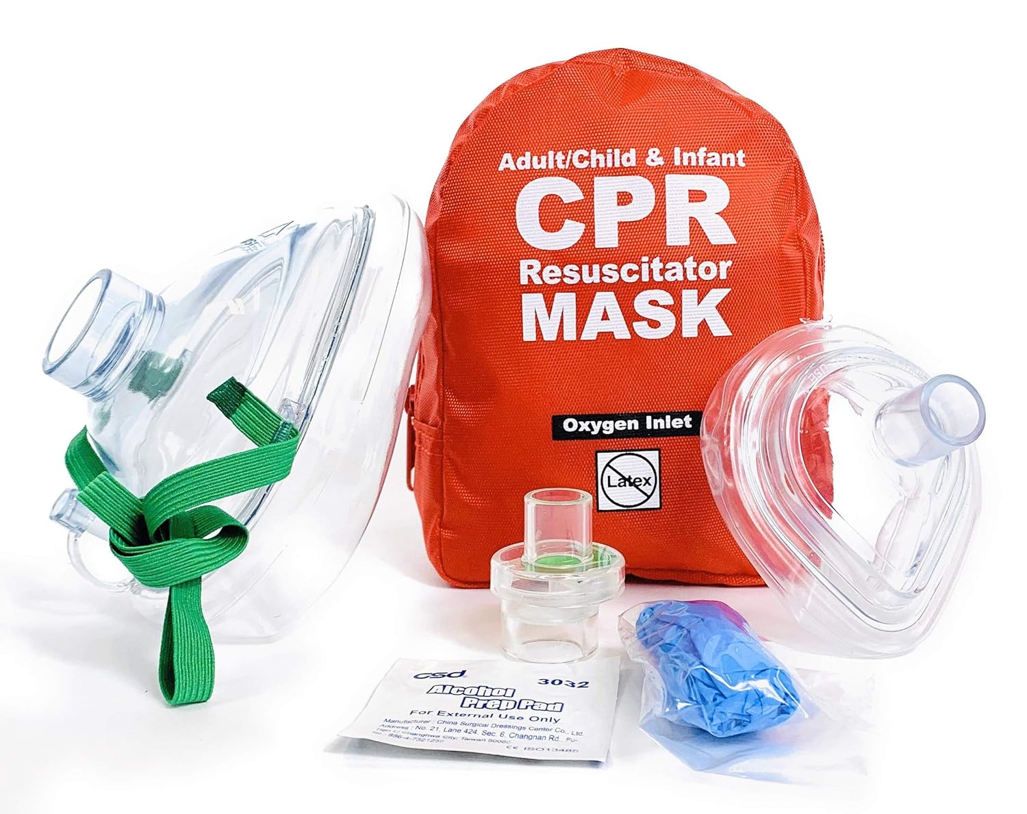 Amazon Com Wnl Products Adult Child Infant Pocket Cpr Rescue Resuscitation Mask Kit With One Way Valve And Belt Clip In Soft Red Case 1 Industrial Scientific