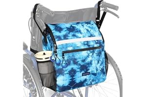 ZHCHG Wheelchair Bags, Wheelchair Backpack with Cup Holder, Wheelchair Bags to Hang on Back, Electric Wheel Chair Accessories