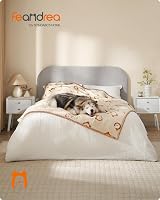 Feandrea Waterproof Dog Blanket XXXL 229 x 203 cm Reversible Beige view 2